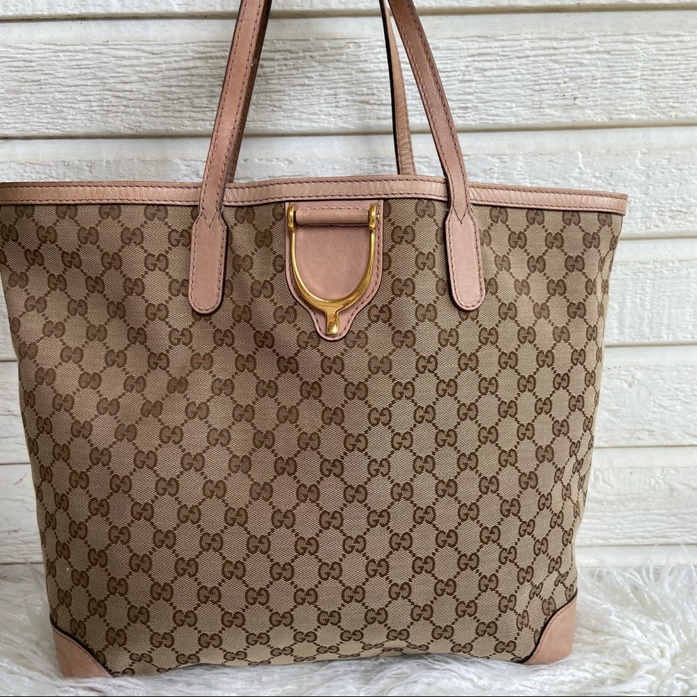 Gucci XL Monogram Web GG Tote Canvas - Picture 2 of 12